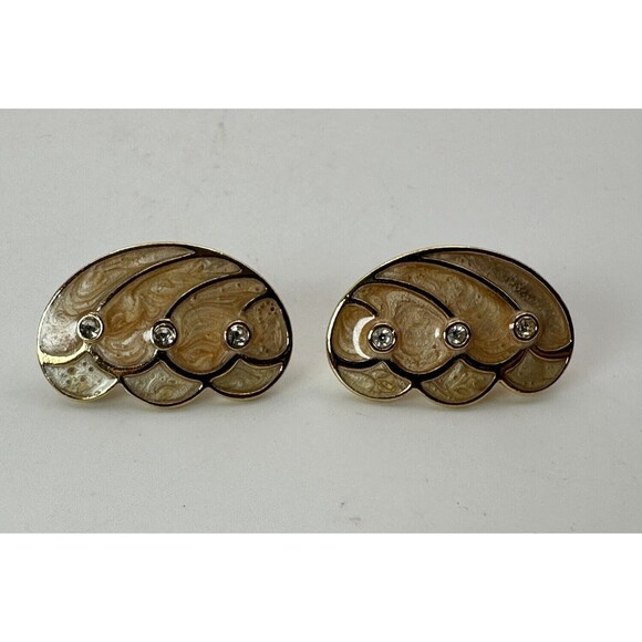 Vtg Kenneth Jay Lane KJL For Avon Earrings Butterfly Wings, KJL Jewelry Enameled - Picture 1 of 7